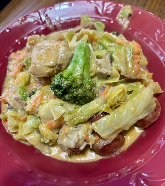 From the Kitchen: Creamy Sausage, Chicken &amp; Veg Skillet