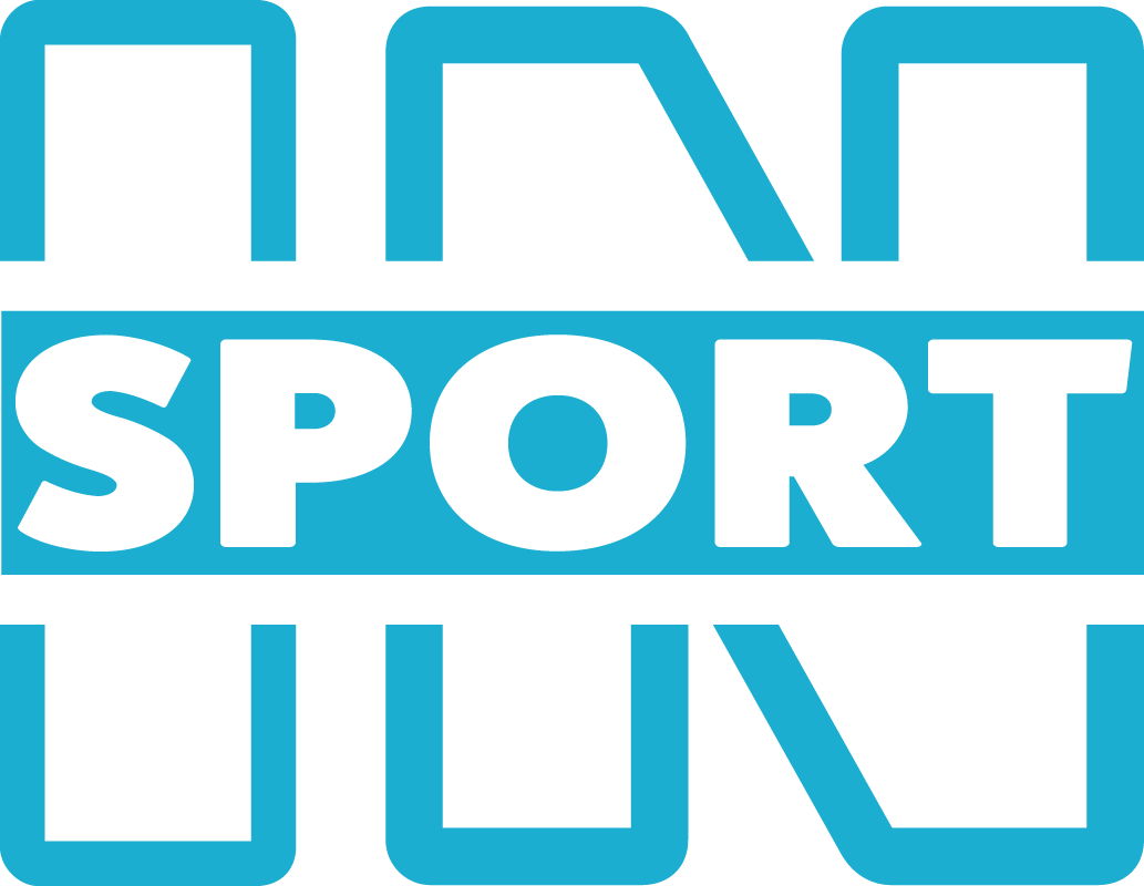IN SPORT logo in blue and white