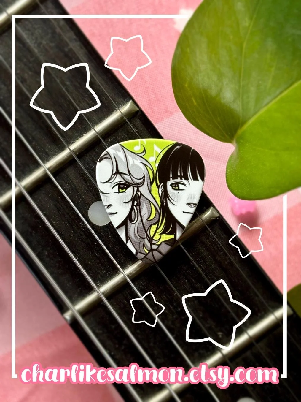 Mitsuaya Green Yuri Guitar Pick