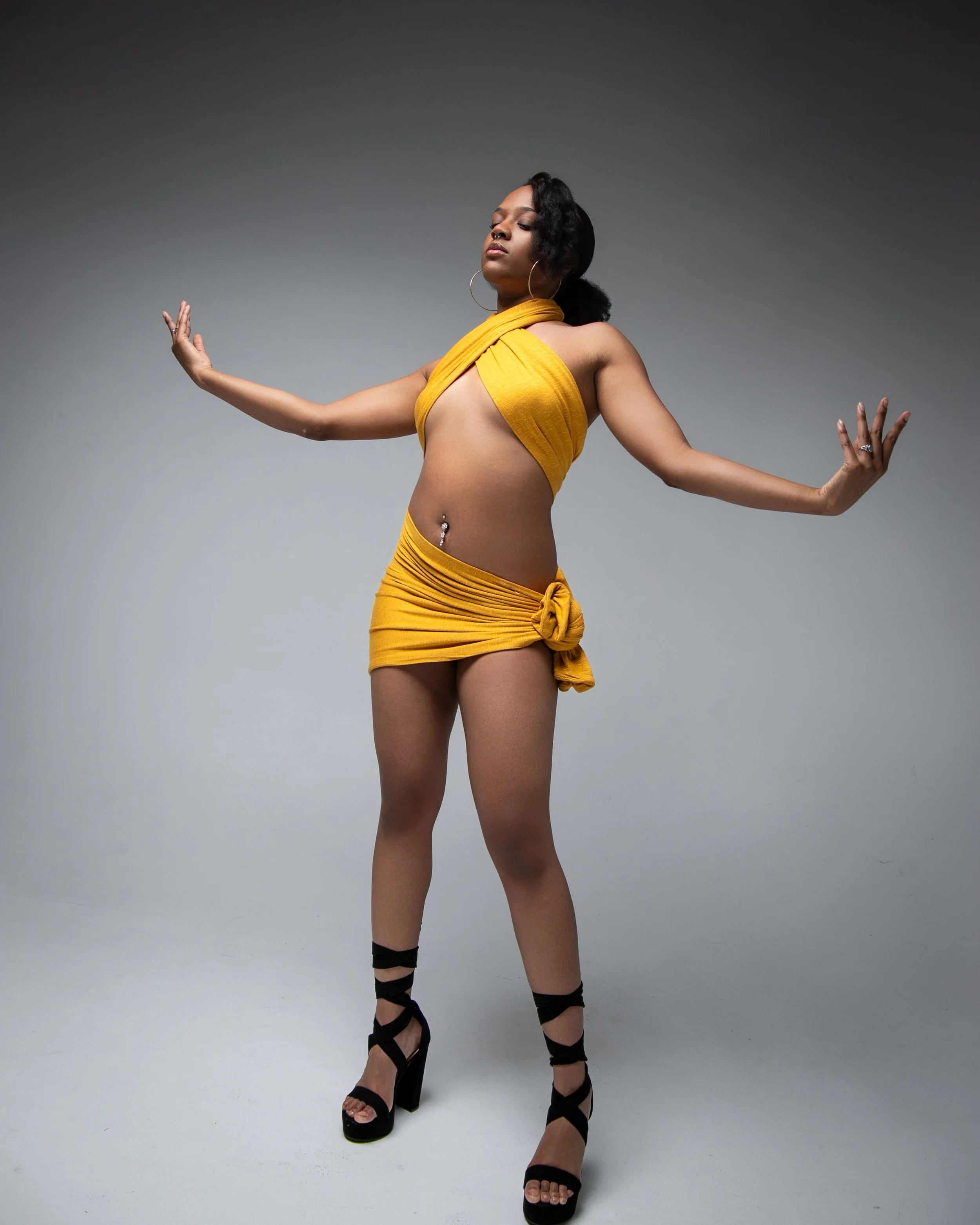 True Custom Gold Wrap Top Set