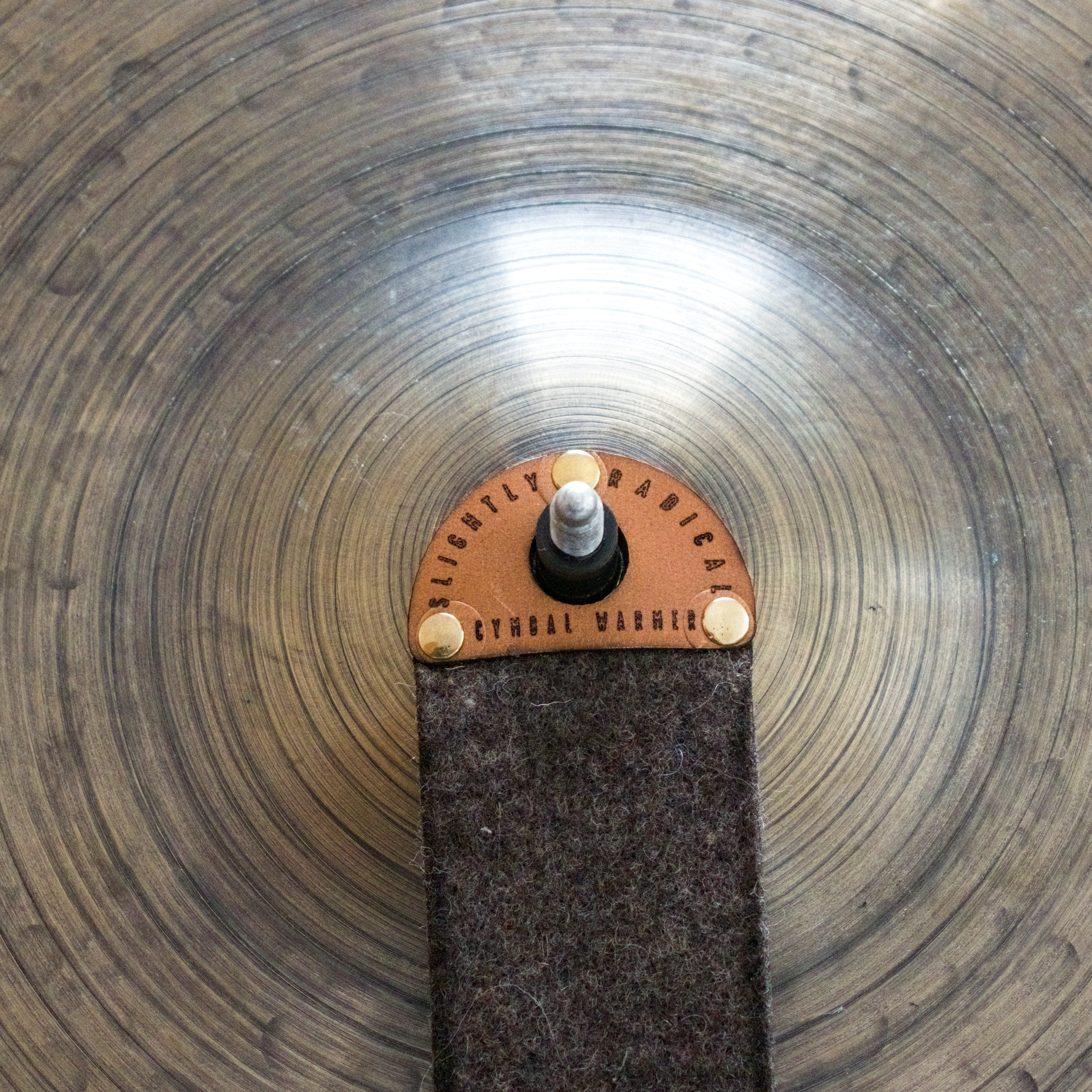 Close-up of a cymbal bell