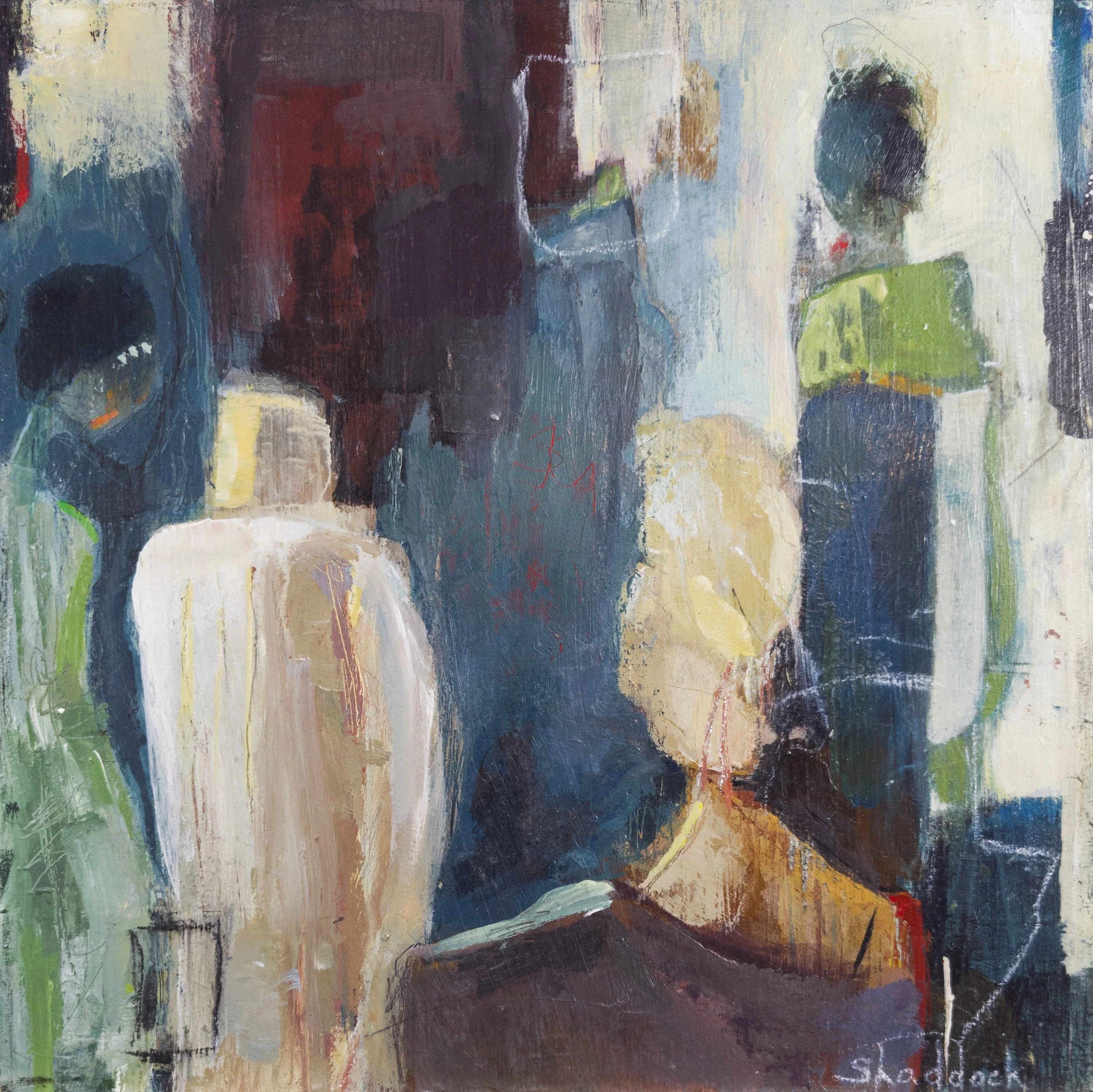 Among Friends Acrylic Abstract Figurative Painting