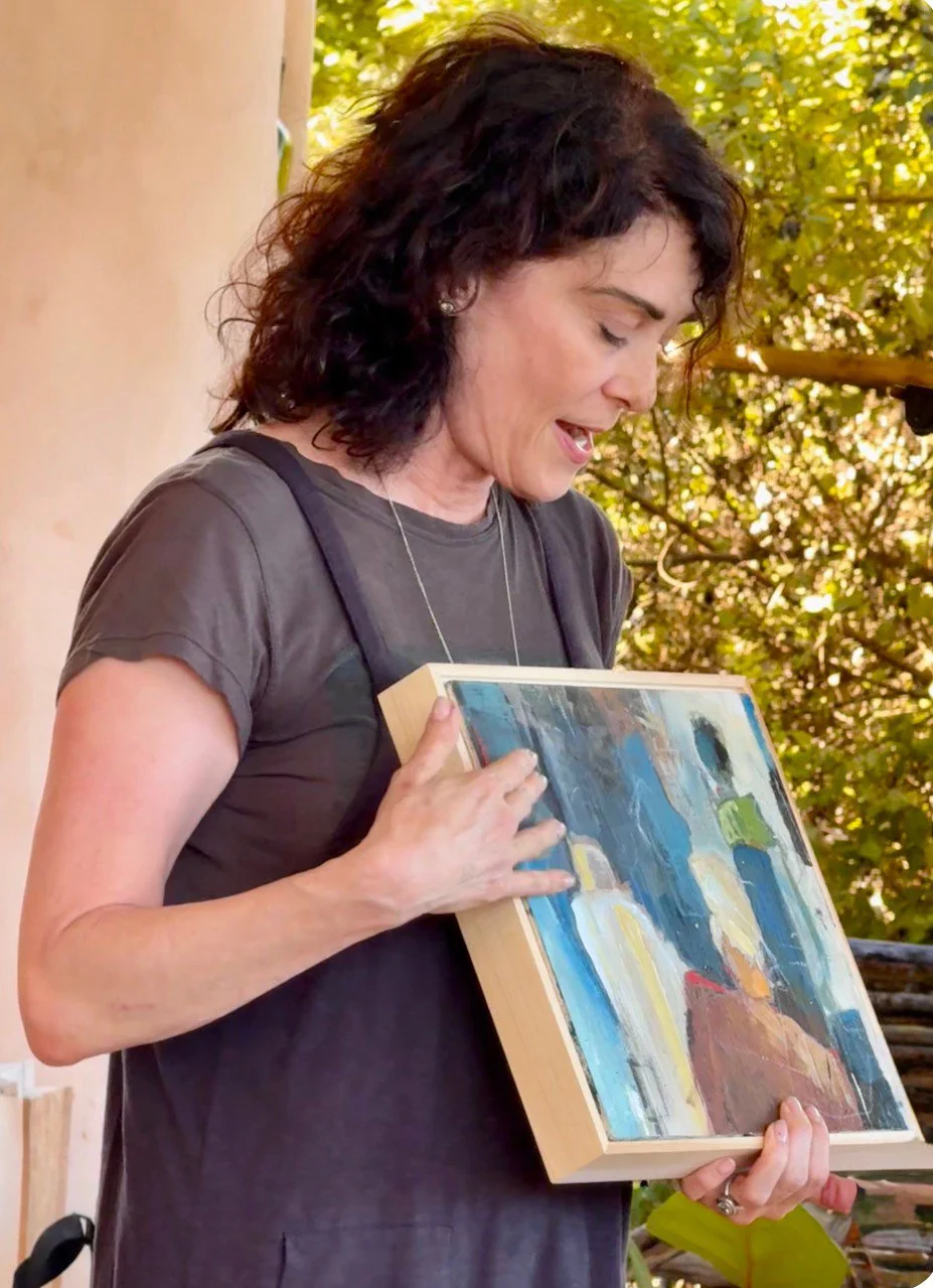 painting workshop art2life mayan riviera mexico abstract figurative woman painter