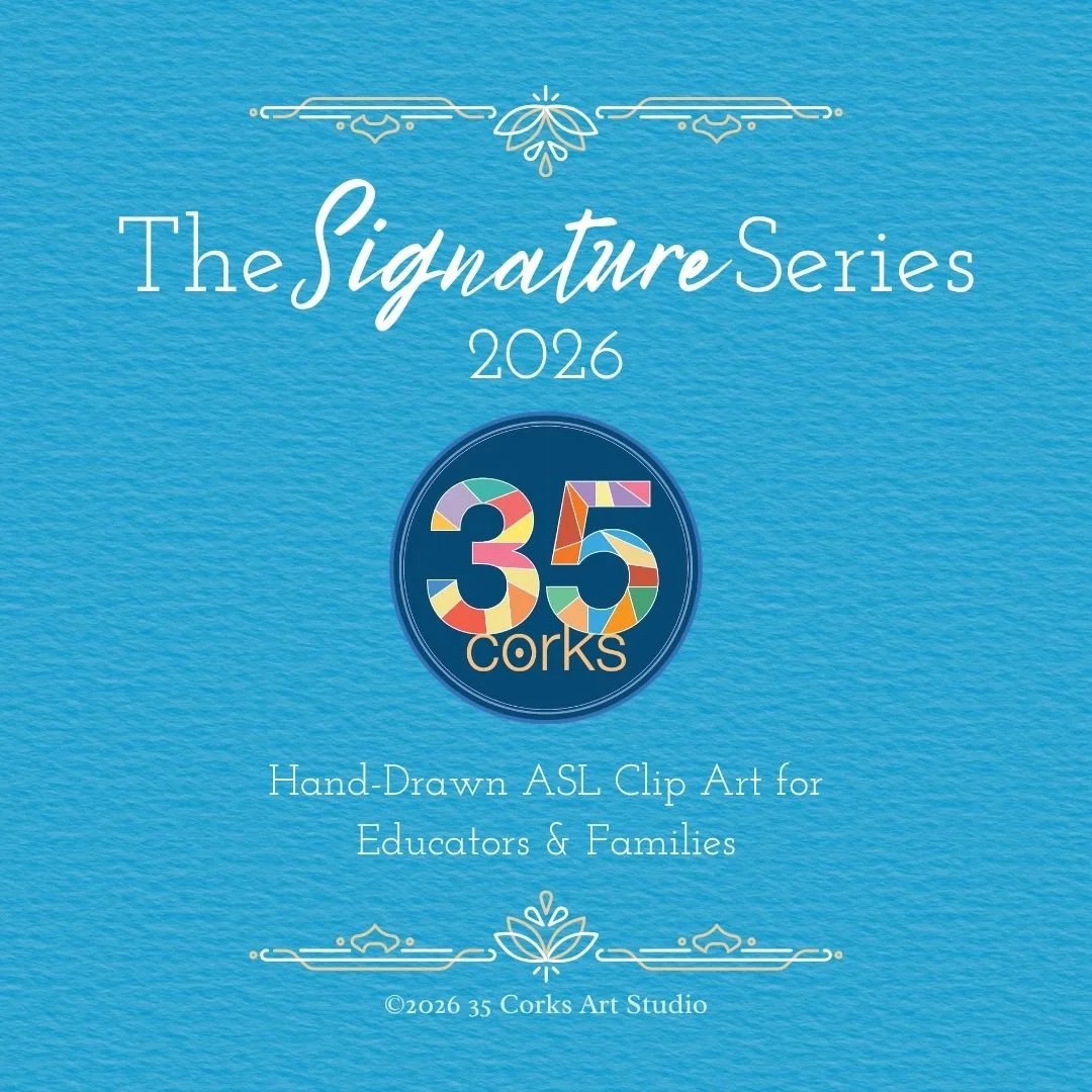 The Signature Series 2026 - an ASL clip art set by 35 Corks Art Studio