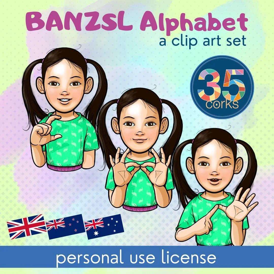 BANZSL Alphabet Clip Art Set 2026