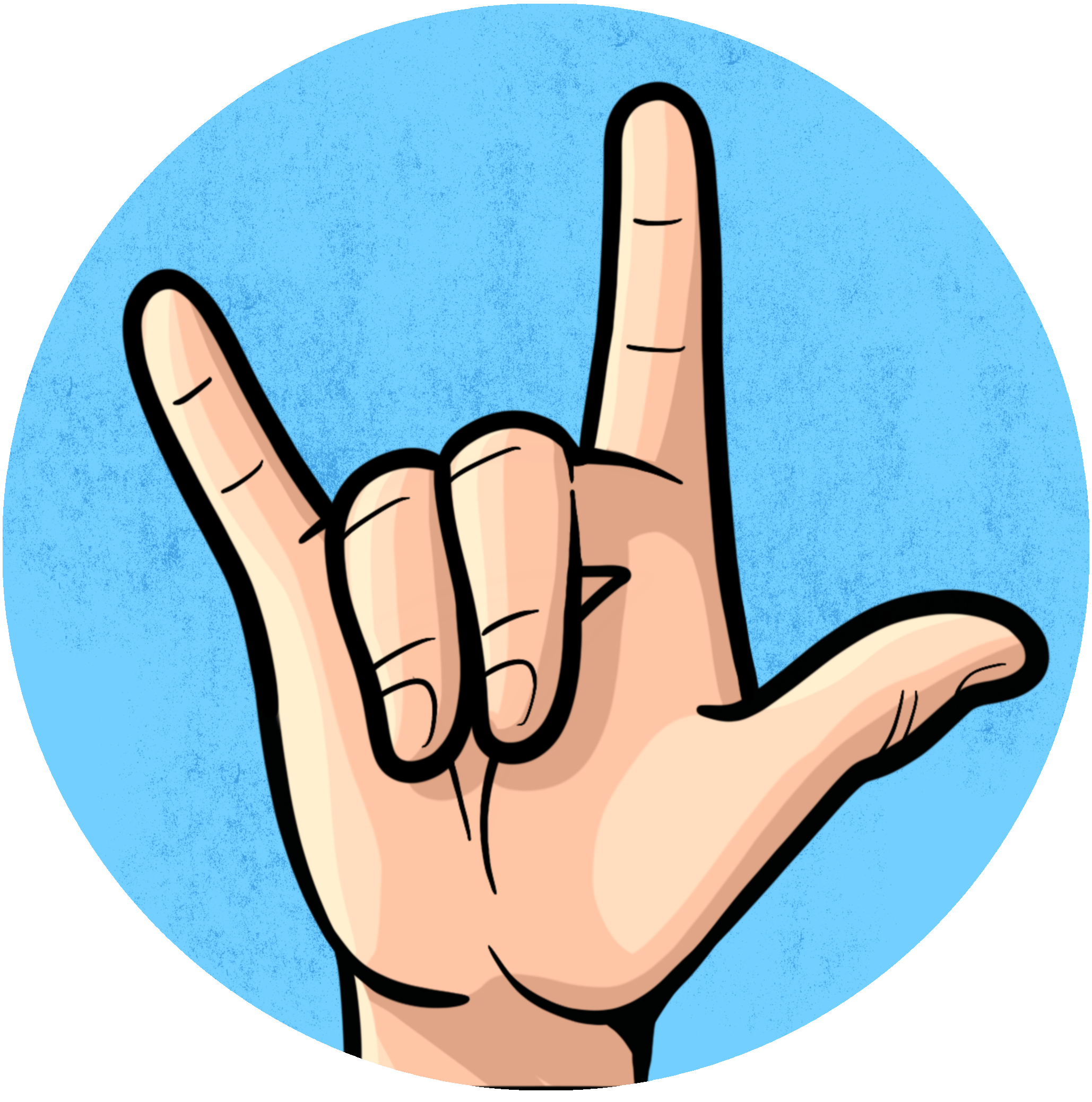 I Love You handshape as a thumbnail for a digital product.