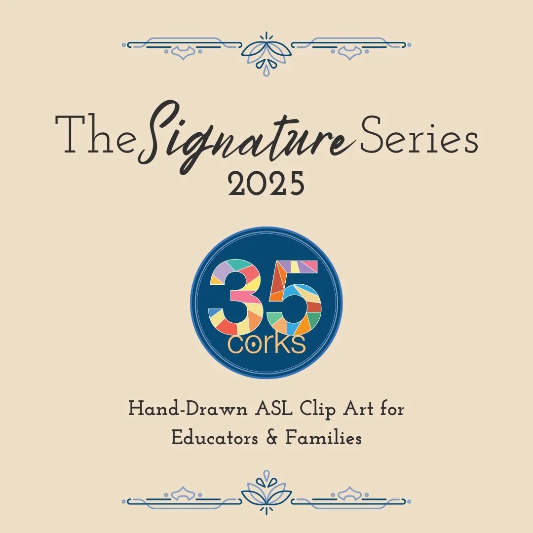 The Signature Series 2025 - an ASL clip art set by 35 Corks Art Studio