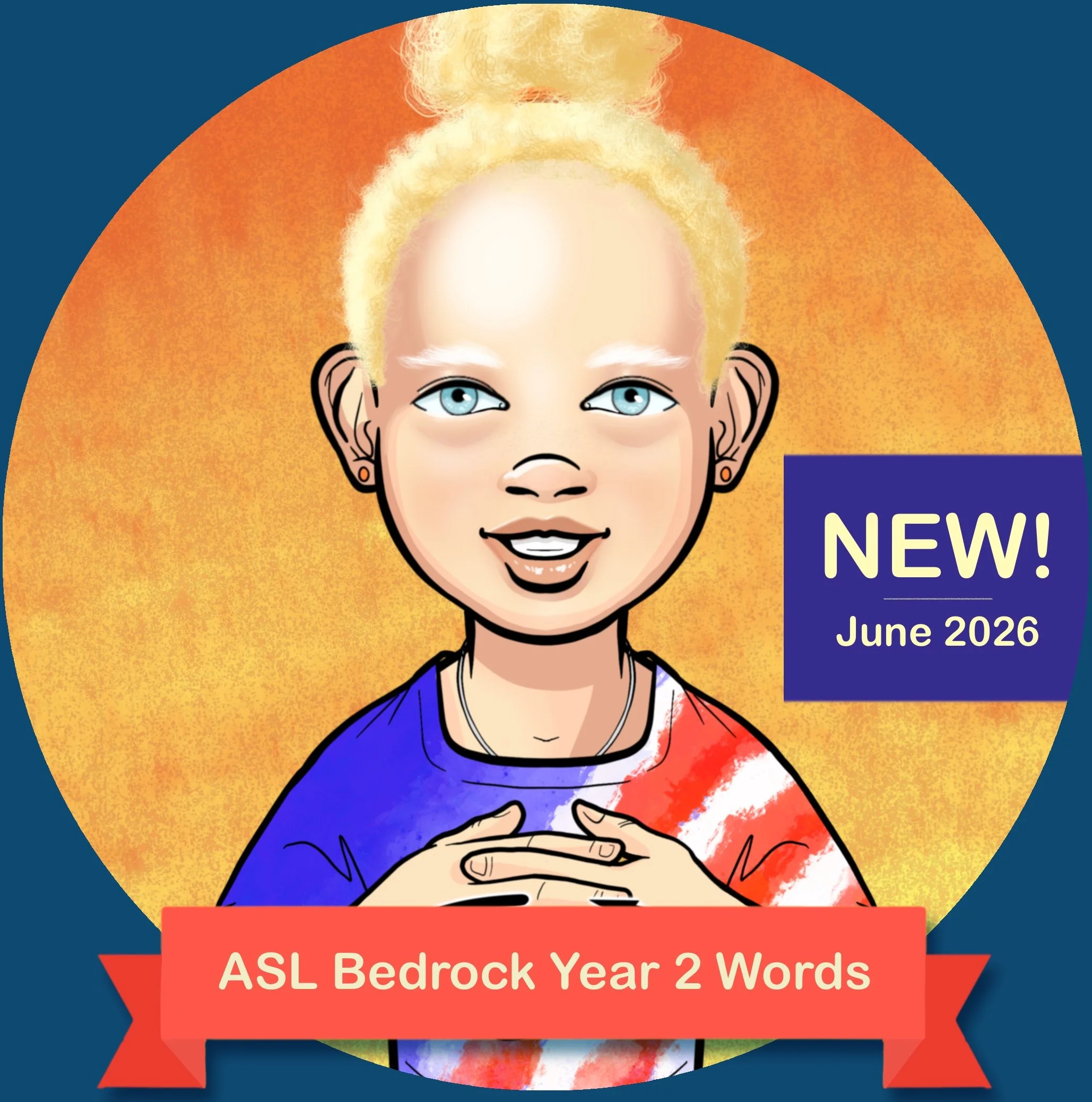 Bedrock Literacy Year 2 Words - ASL Clip Art Thumbnail