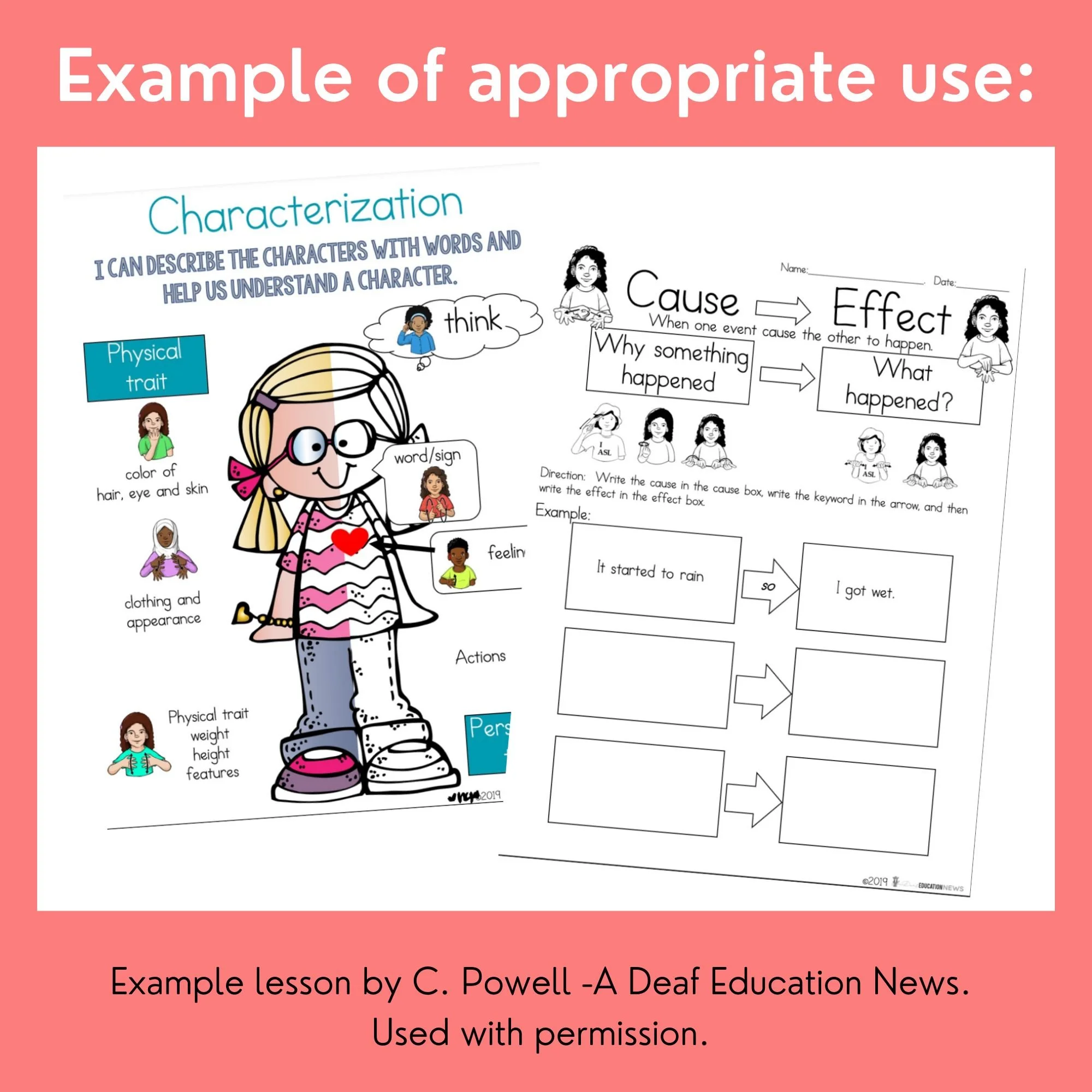 Another example of 35 Corks Art Studio clip art being used in an educational product. This shows appropriate use.