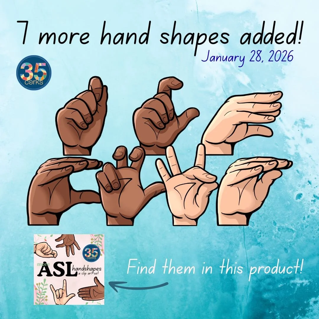 Additional Hand Shapes that were added in January 2026 by 35 Corks Art Studio.