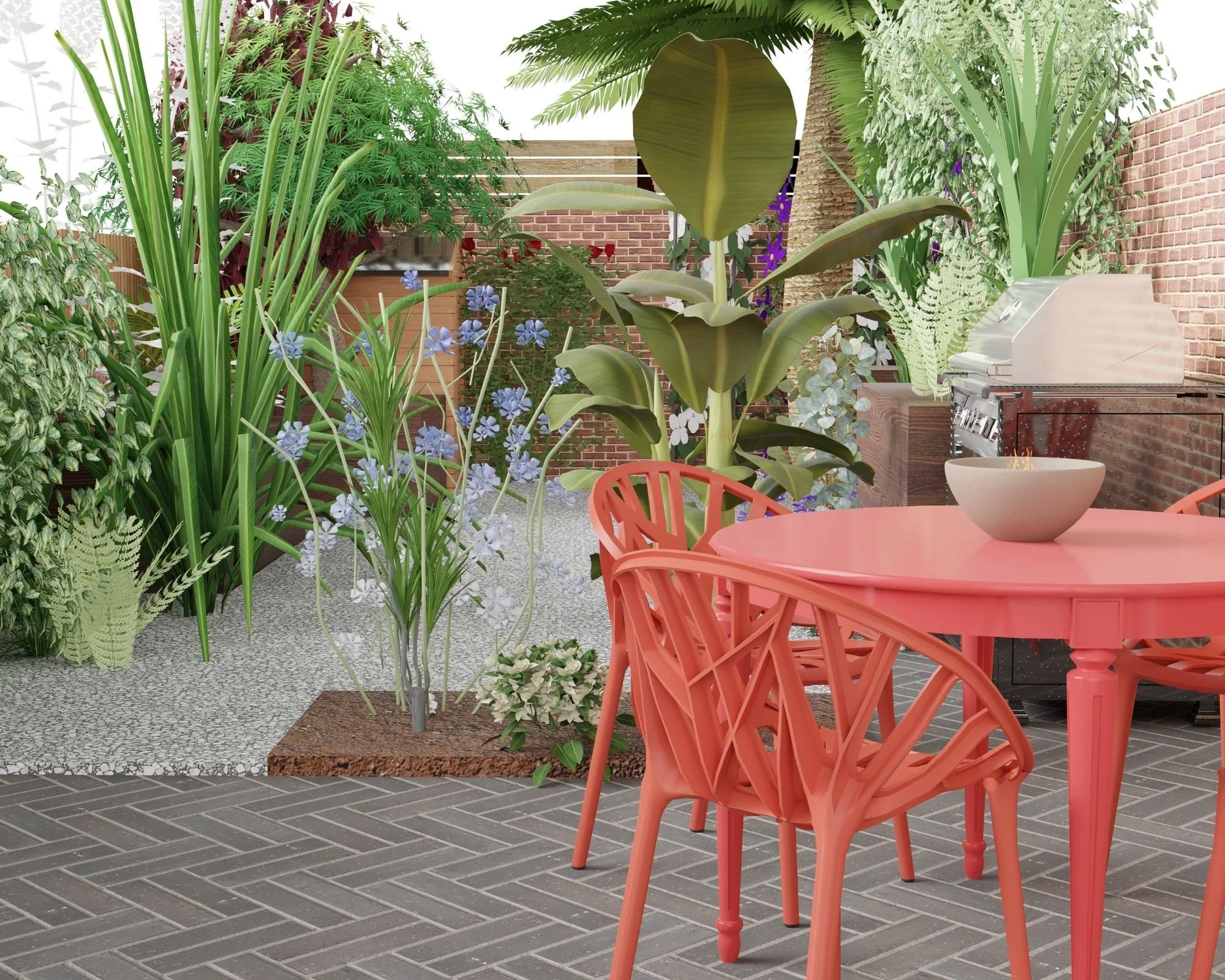 Tropical Patio Design with Red Furniture.jpg