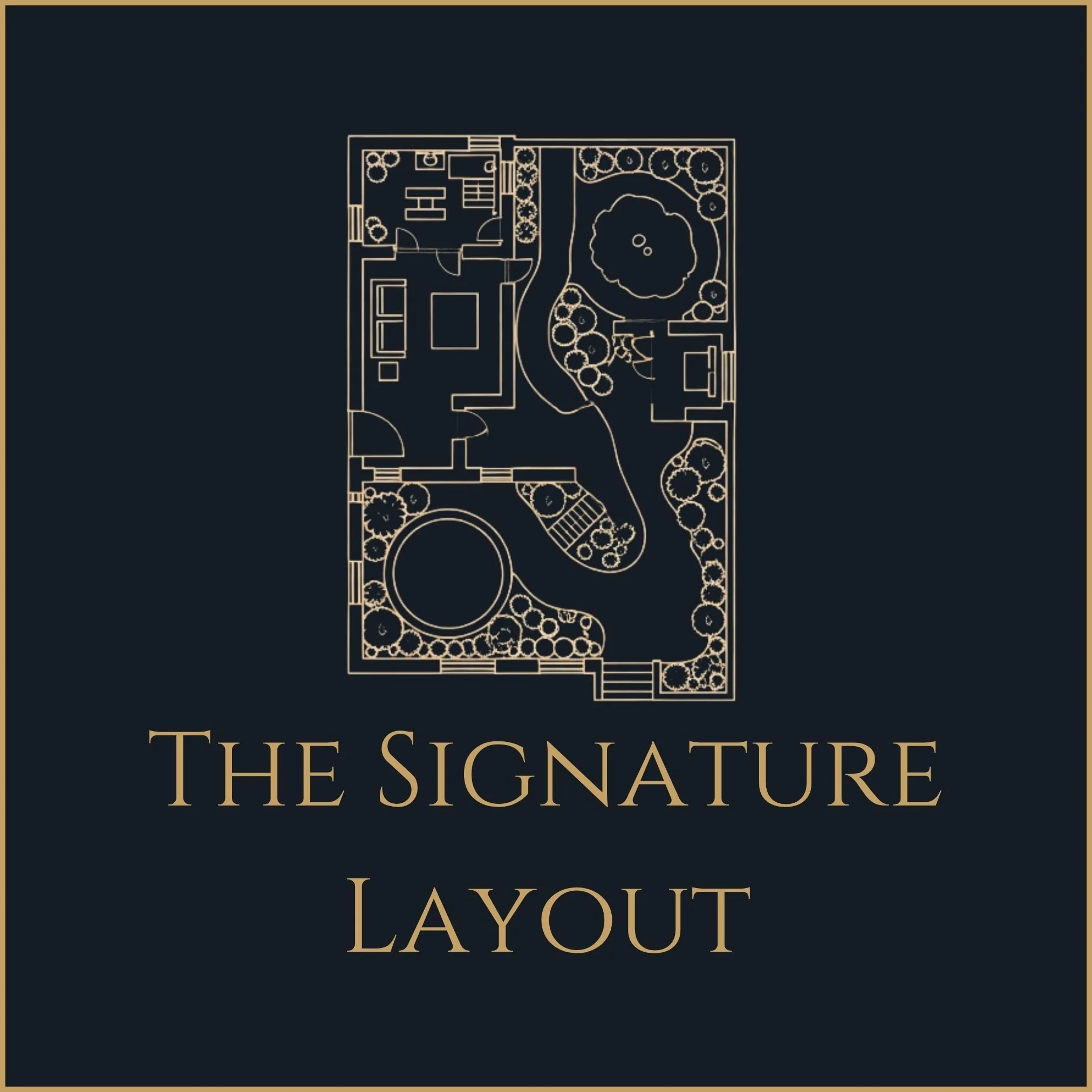 The Signature Layout Pack gold botanical icon by The Moonlight Garden Design Co for remote landscape architecture.