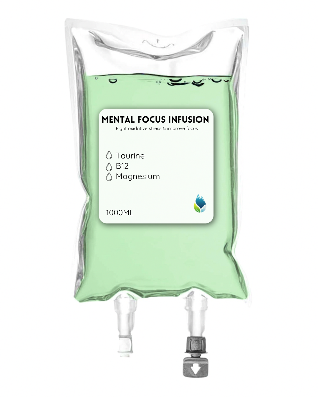 Mental Focus Infusion with taurine, glutathione, and vitamin C.