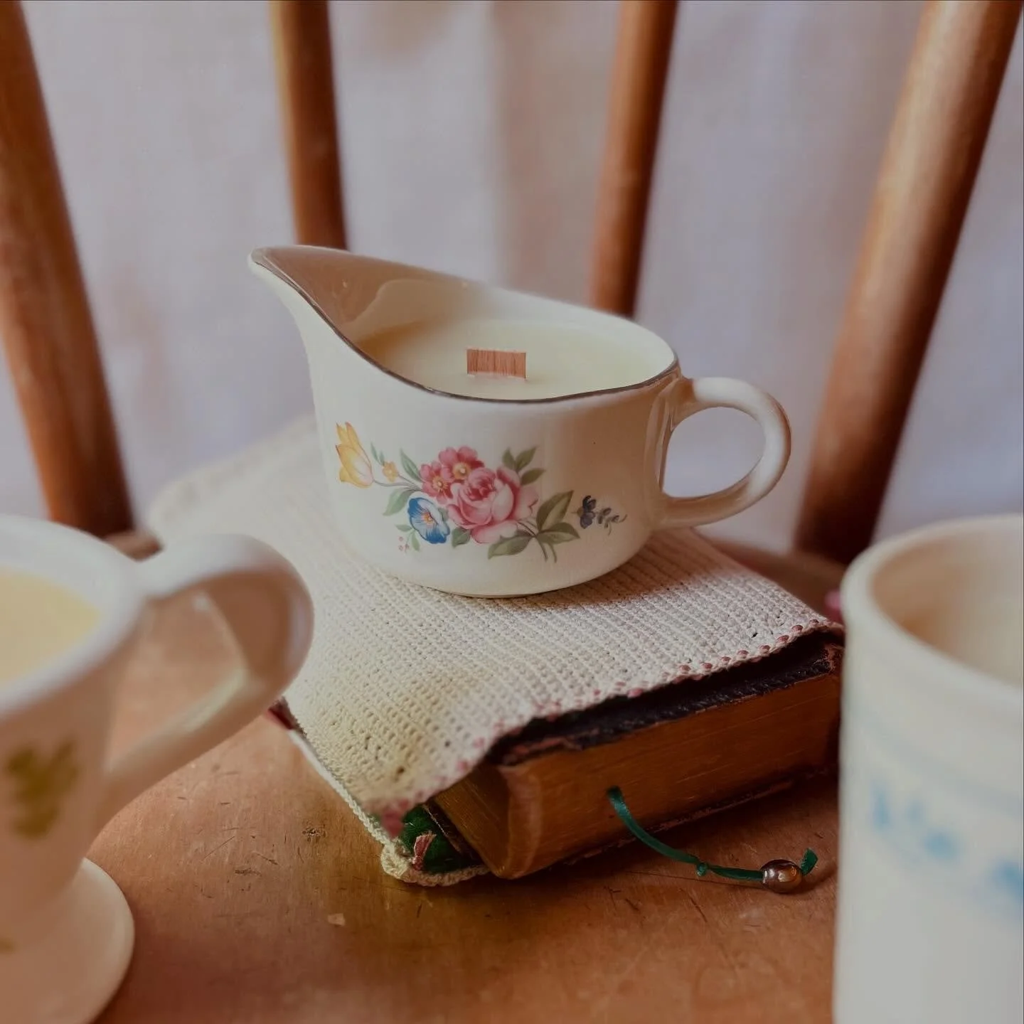 See y&rsquo;all at the Farmers&rsquo; Market in Sandpoint this morning (9-1 at Farmin Park). Happy Fourth! 

I love using vintage vessels for making my beeswax candles. Not only does it add a touch of elegance to any setting, but you can reuse the ve