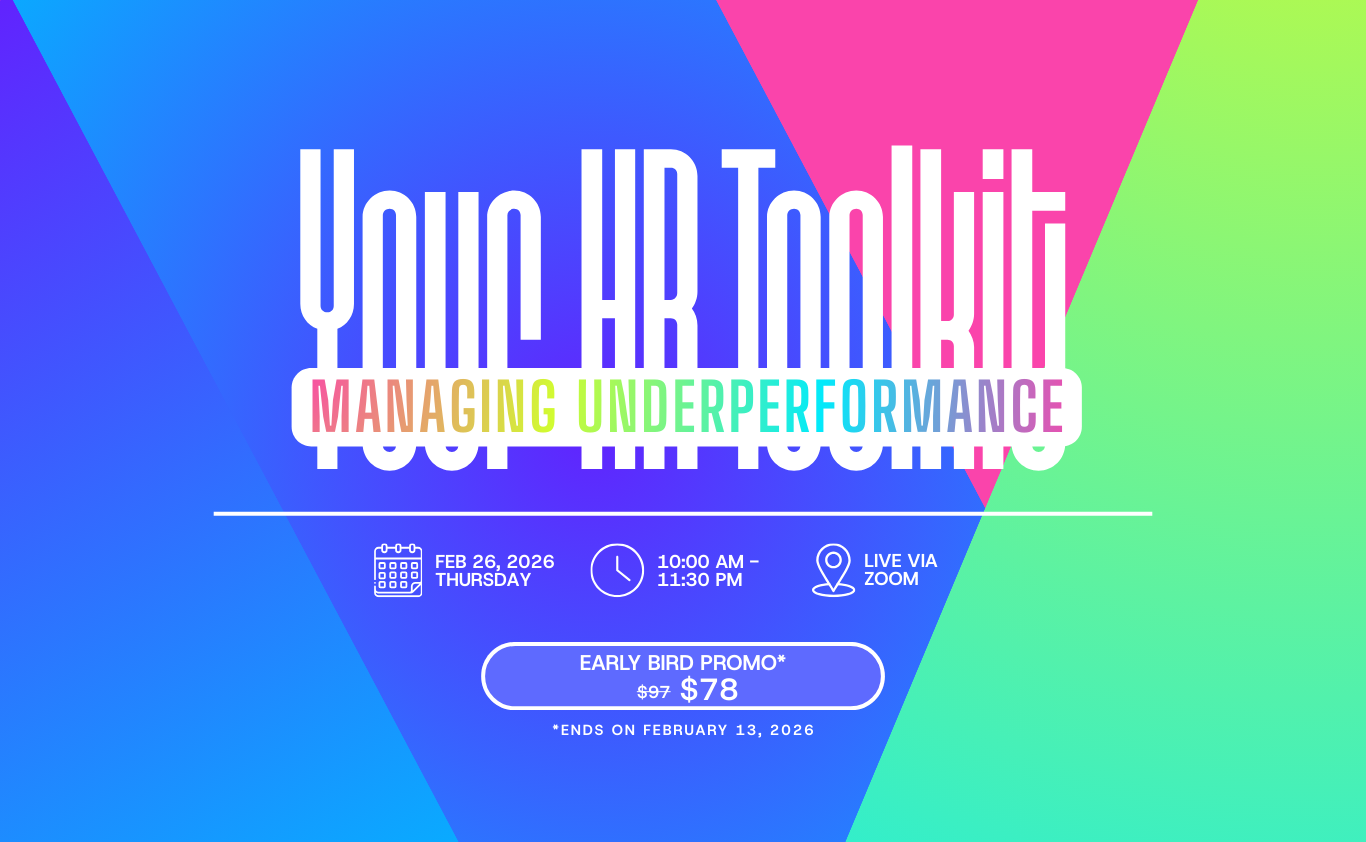 Your HR Toolkit: Managing Underperformance Live Workshop
