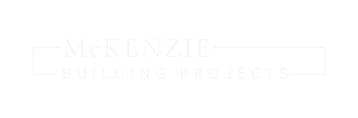 McKenzie Building Projects logo with black background and white text.