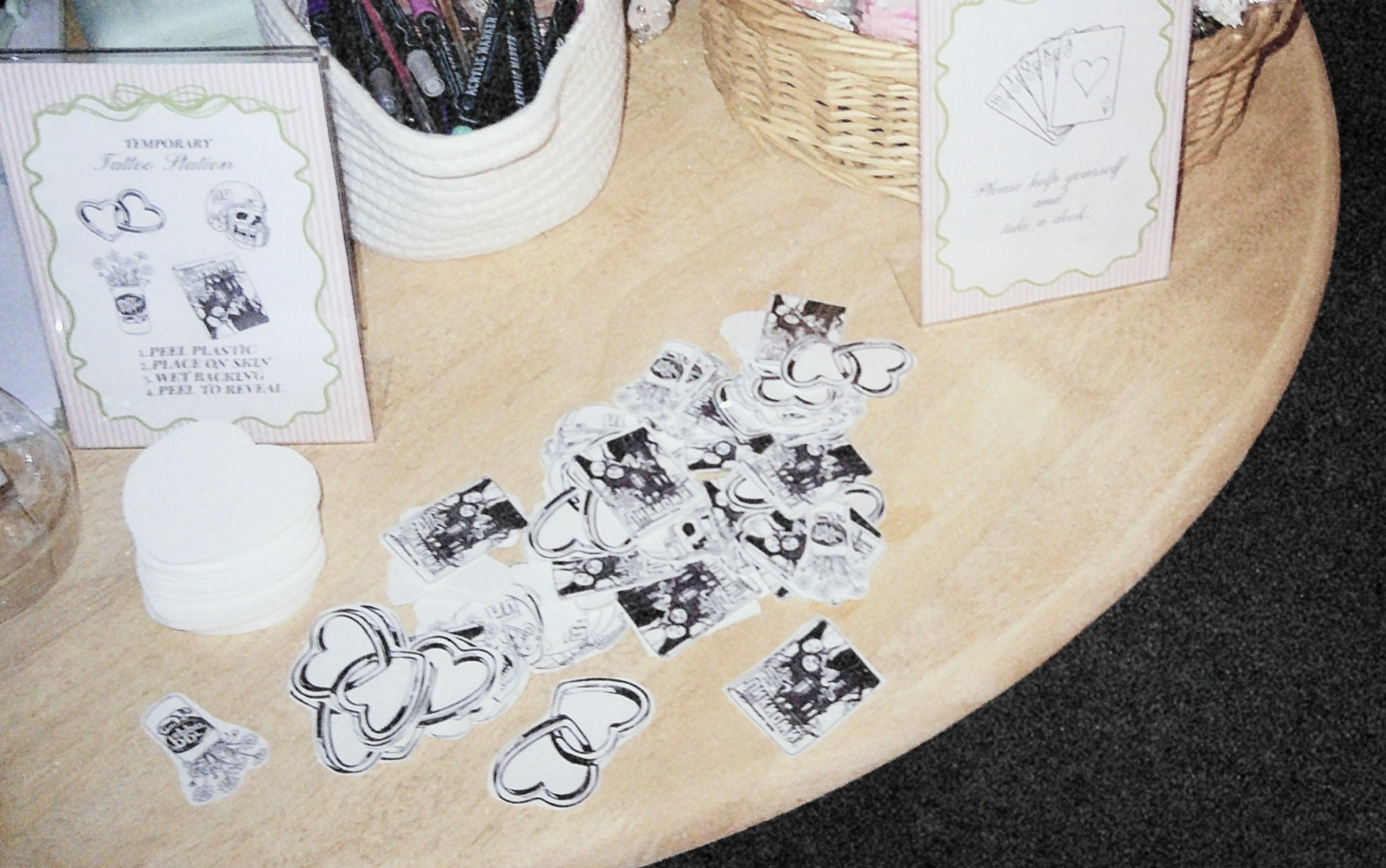 Tattoo designs curated, drawn and printed by me. Signage designed by me.