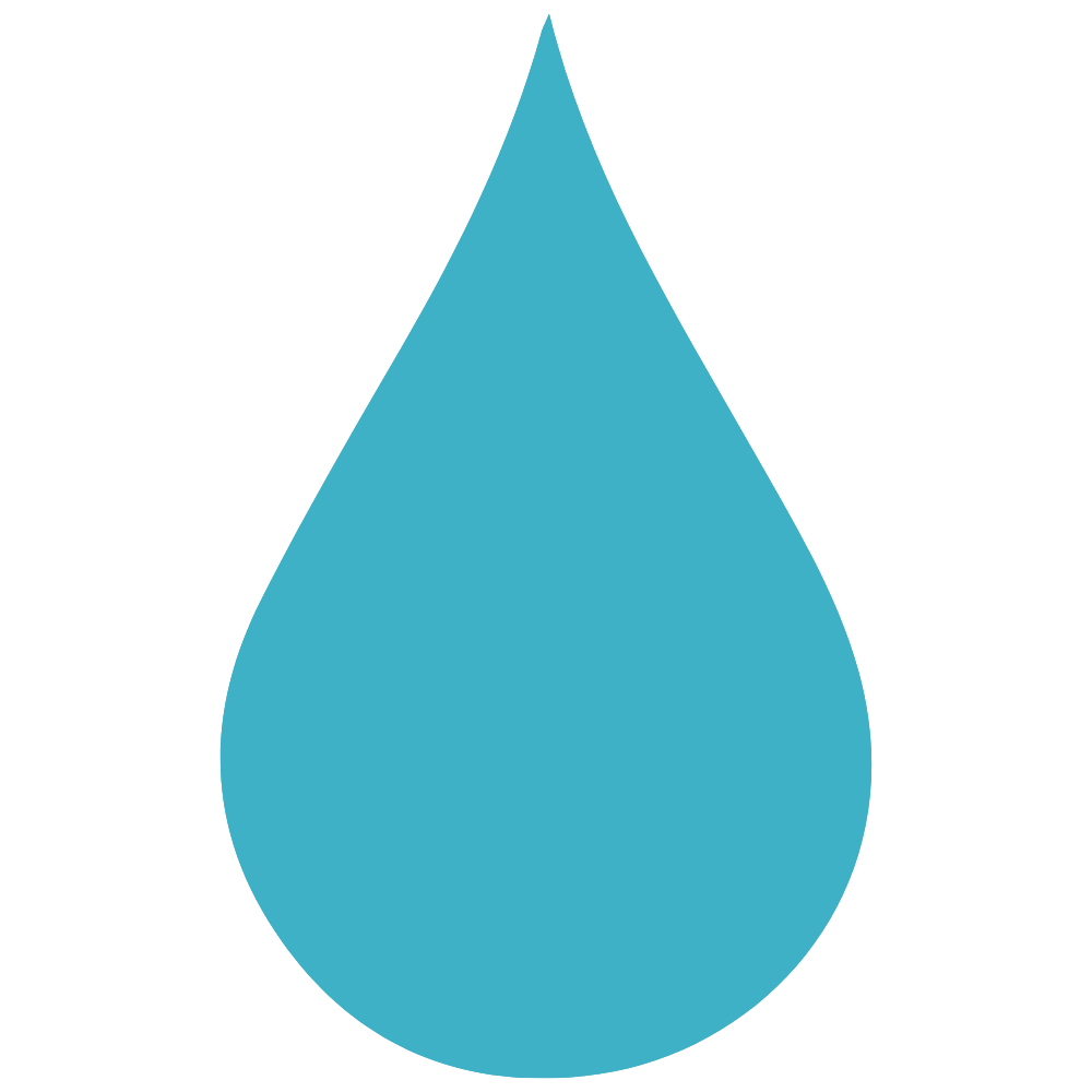 En blå vanndråpe - ikon med transparent bakgrunn