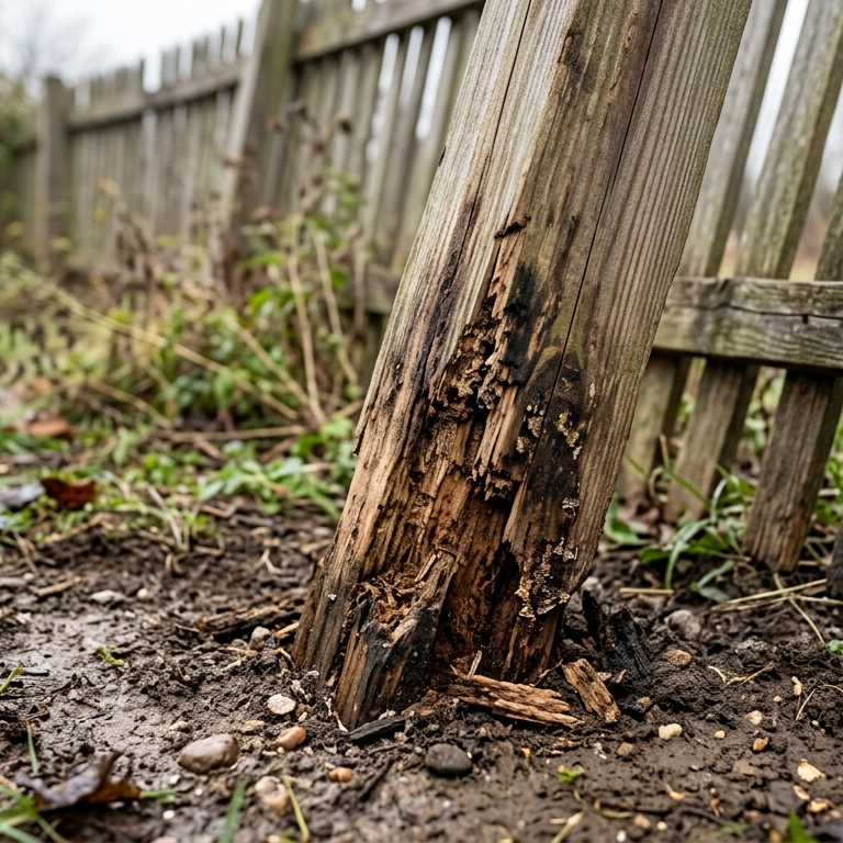 Why Do Wood Fences Rot and Lean Over Time?