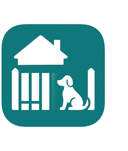 Icon of a house with a roof, a window, a front door, and a chimney, with a pipe or faucet connected underneath.