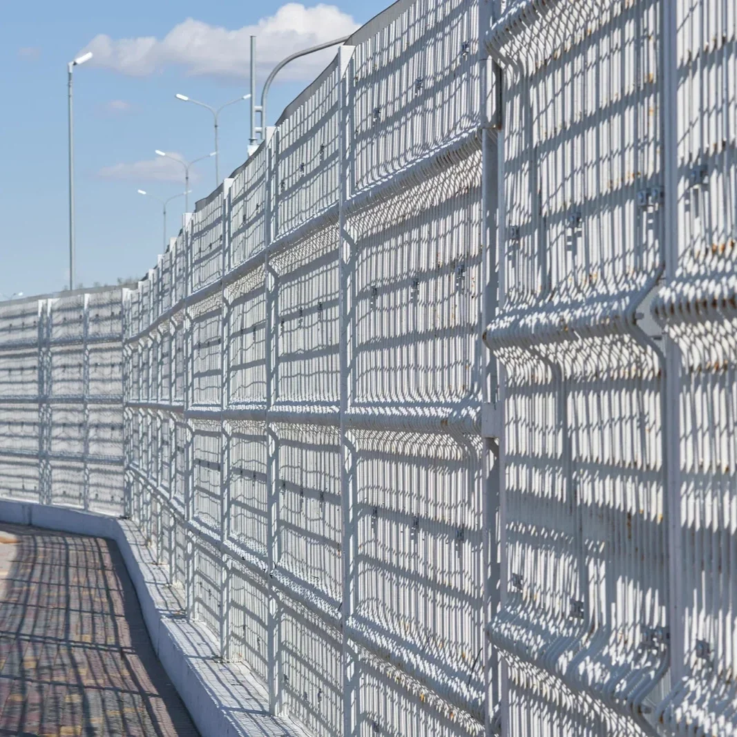 Reinforced welded wire fence with layered design, representing high-security perimeter fencing solution used for protecting commercial and industrial facility boundaries effectively.