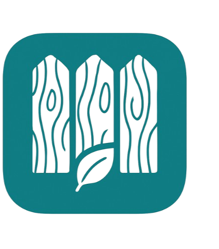 Icon of three stylized wooden logs and a leaf in front, suggesting nature or forestry.
