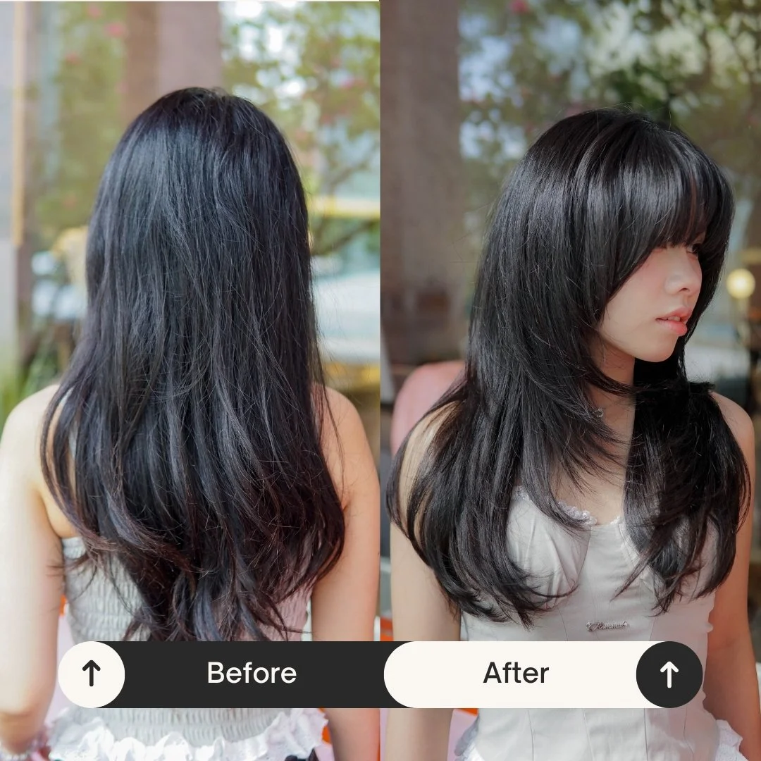 Nếu t&oacute;c của bạn mỏng m&agrave; cứ để ngang sẽ tr&ocirc;ng c&agrave;ng xẹp. Kham khảo kiểu cắt layer n&agrave;y gi&uacute;p tạo độ phồng rất tự nhi&ecirc;n nhờ c&aacute;c lớp t&oacute;c đỡ nhau.
___
Hair Bar
BOOK NOW / LI&Ecirc;N HỆ: 090 990 43