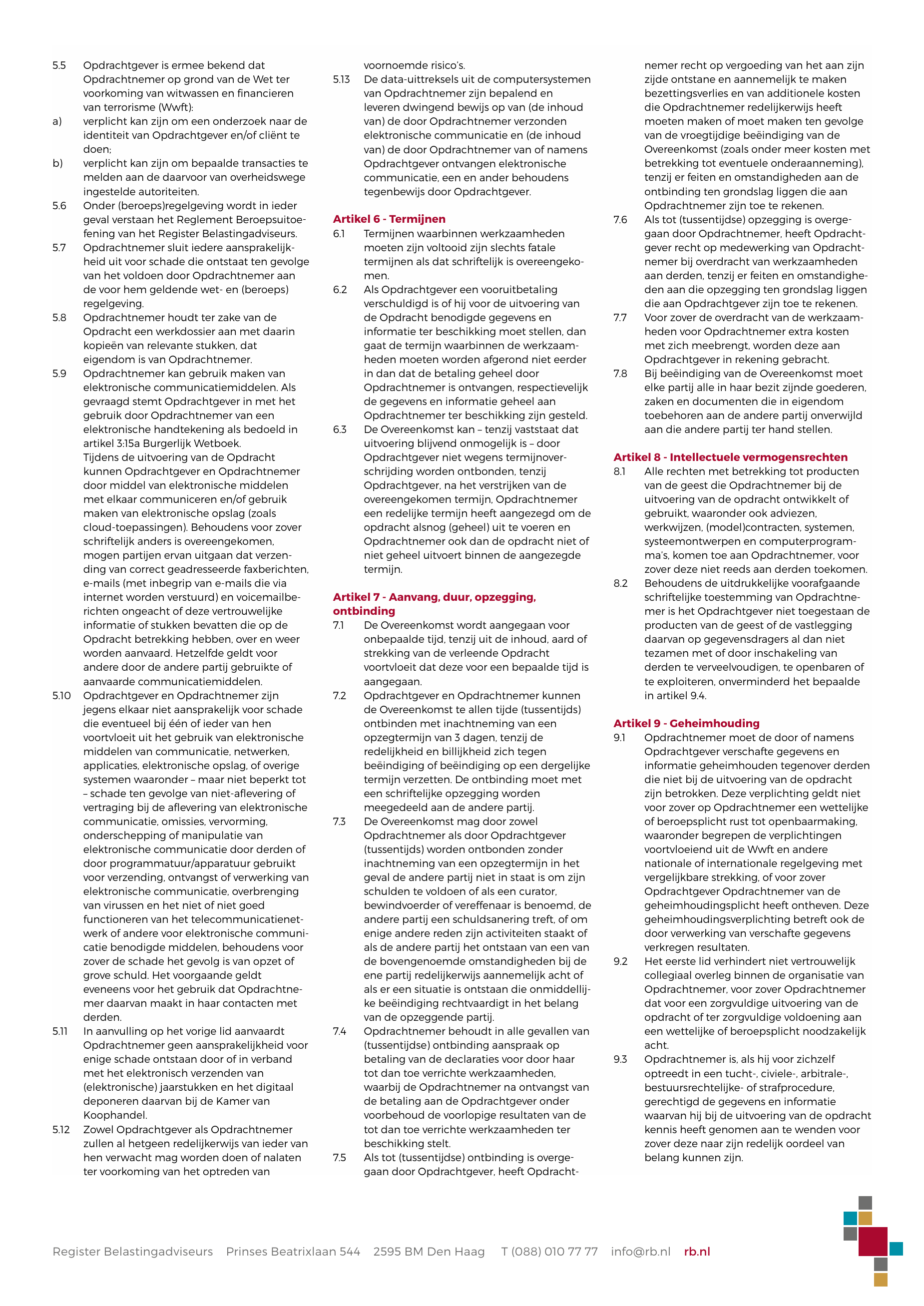 Algemene voorwaarden P2