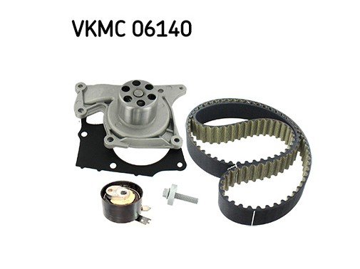 VKMC 06140  SKF vandens siurblio ir paskirstymo diržo komplektas