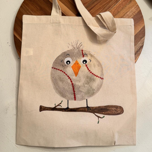 Baseball Bird Tote