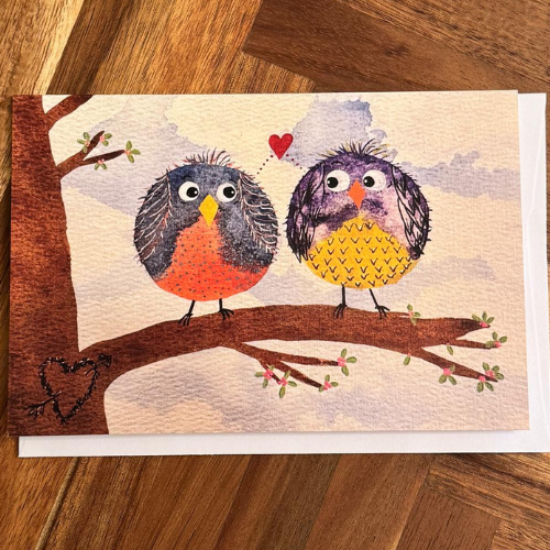 Love Birds 4"x 6" Card