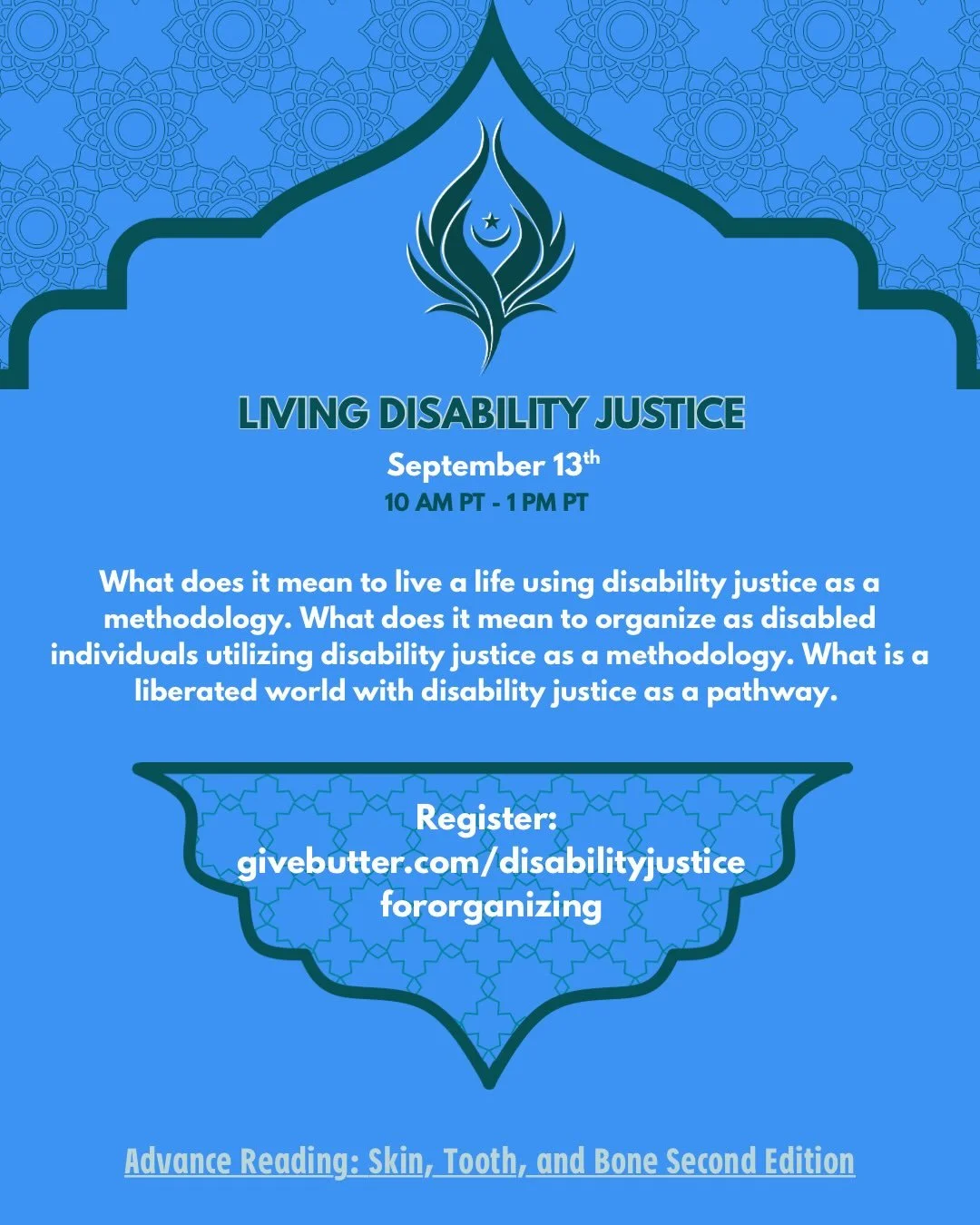 Thank you to all these who joined us this past Sunday for Session 1 of our Disability Justice as Organizing Methodologies training series. We look forward to seeing you this Sunday, September 13th for our next session: Living Disability Justice 

Wha
