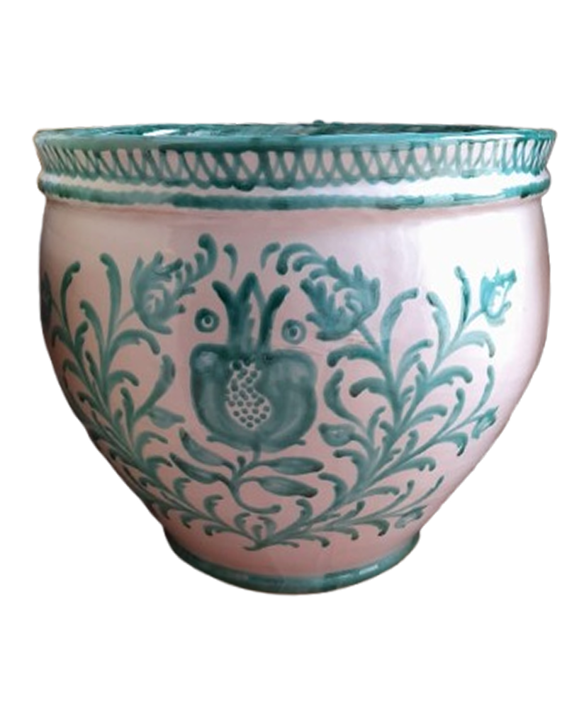 Granada Fajalauza Garden Pot  CASA PLETRICA  Handmade Spanish Ceramics