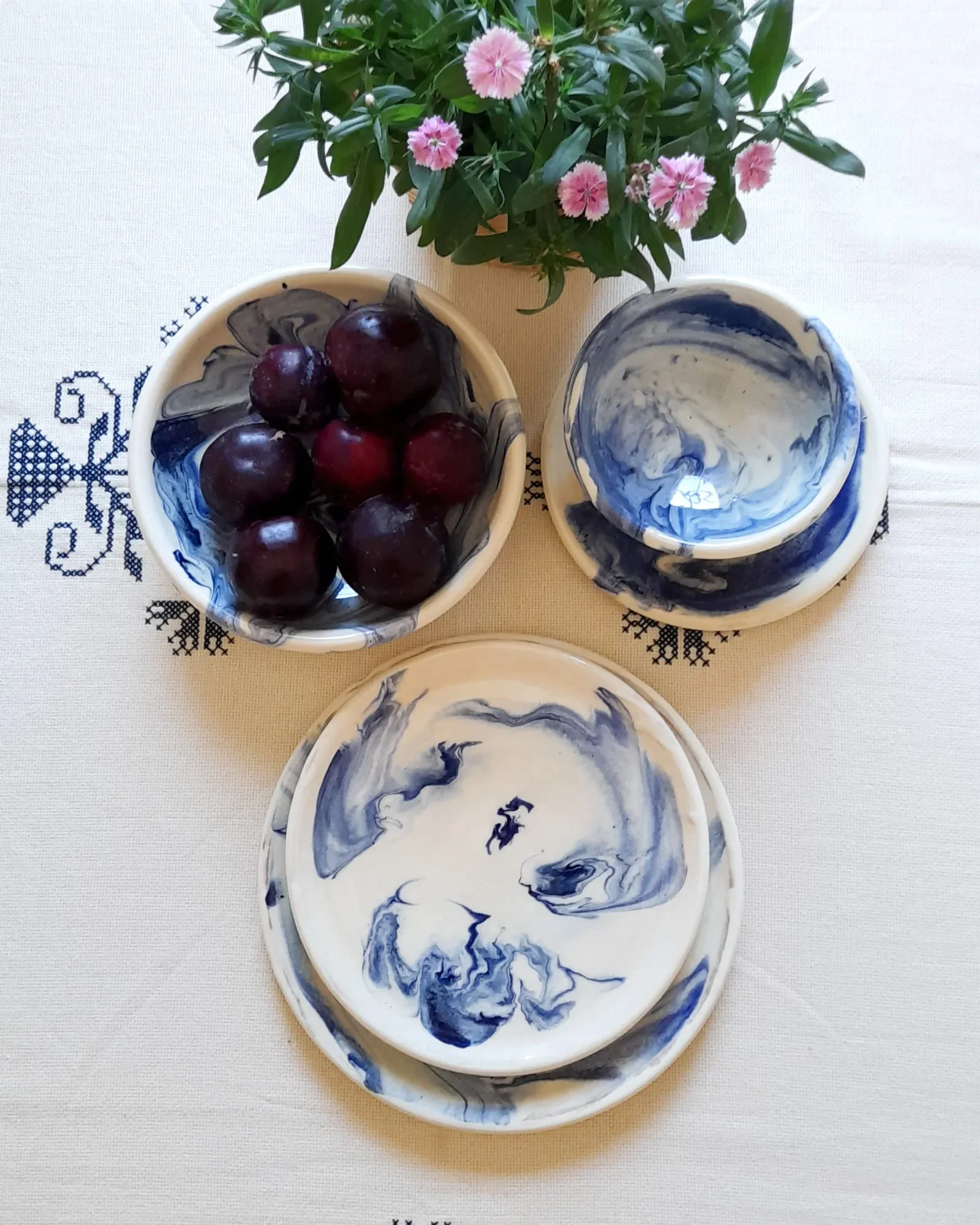 Blue Marbleware Collection by CASA PLETÓRICA