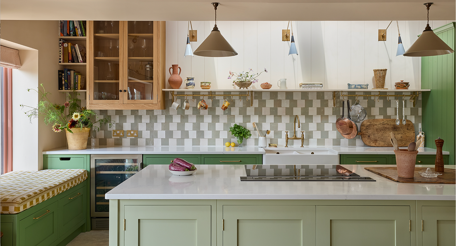 Five creative mosaic pattern using ceramic square tiles