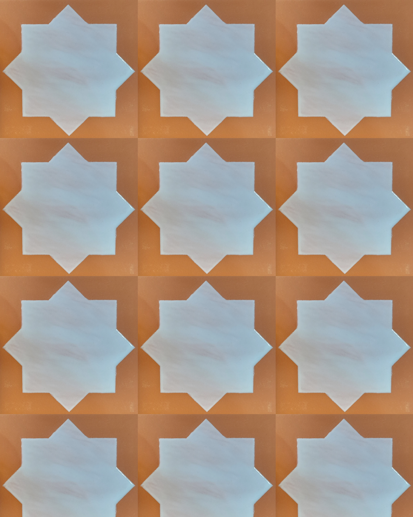Estrella 8-Point Star with Terracotta Finish - White - Wall - Ceramic Tiles - CASA PLETÓRICA.png