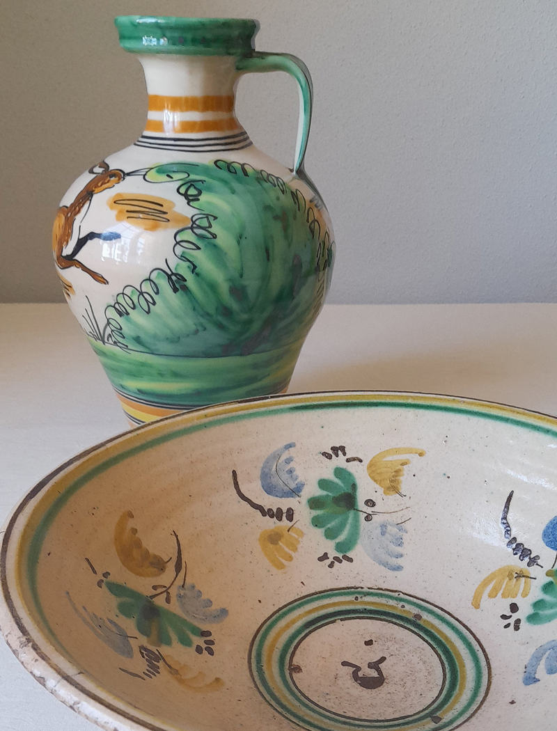 Liebre Spanish Ceramic Jug and Lebrillo Bowl - CASA PLETORICA.png