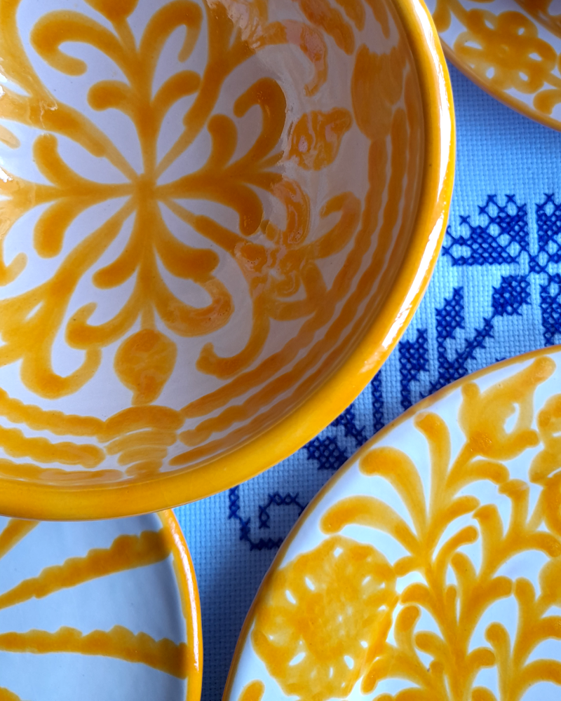 Maricruz Fajlauza Bowl - Yellow - Detail - CASA PLETORICA