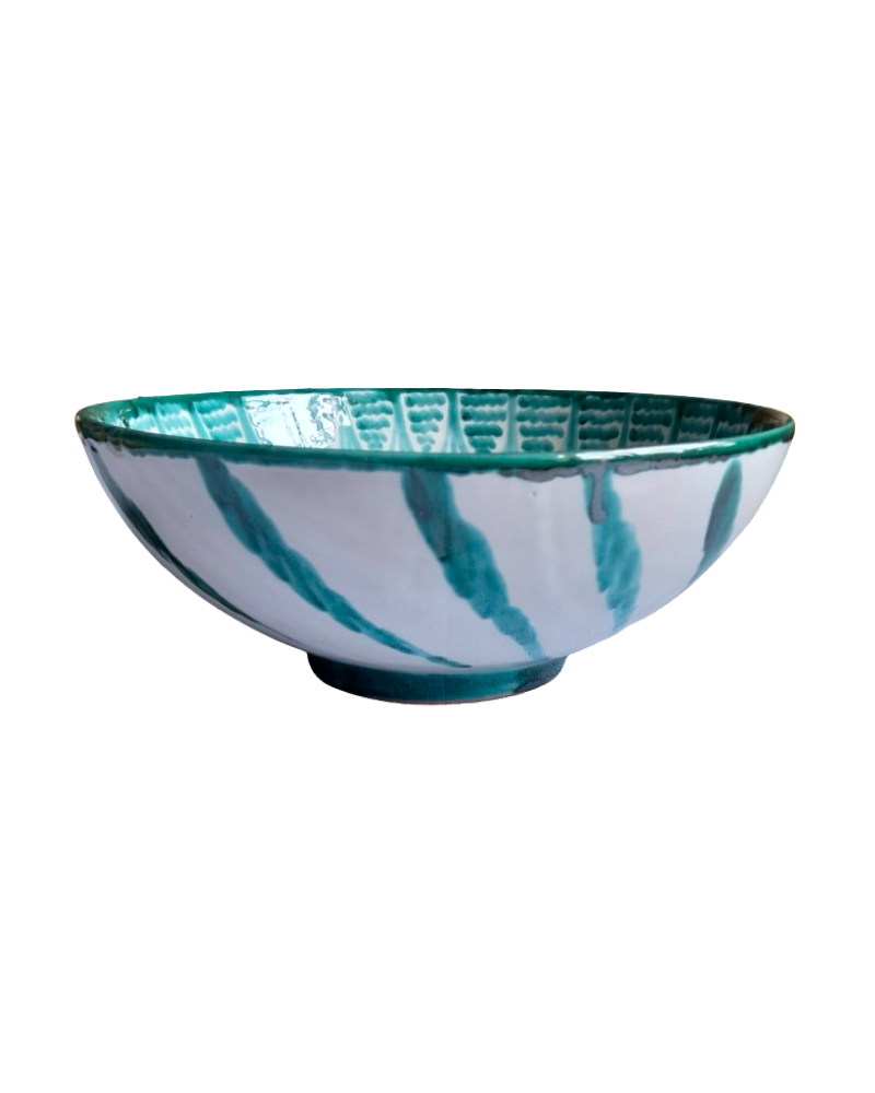 Faisán Fajalauza Round Serving Bowl in Green - CASA PLETÓRICA-1.png