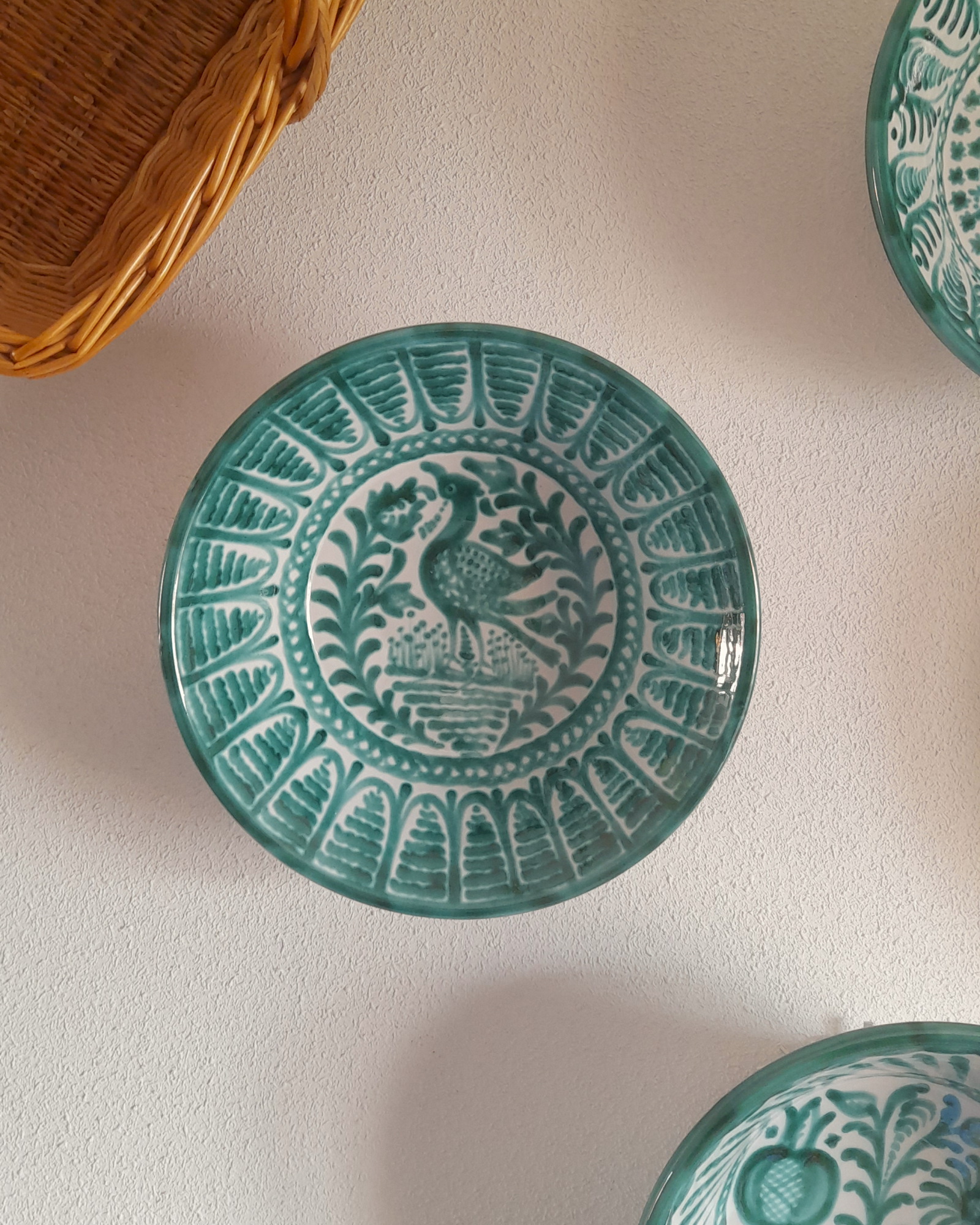 Faisán Fajalauza Lebrillo Serving Bowl in Green
