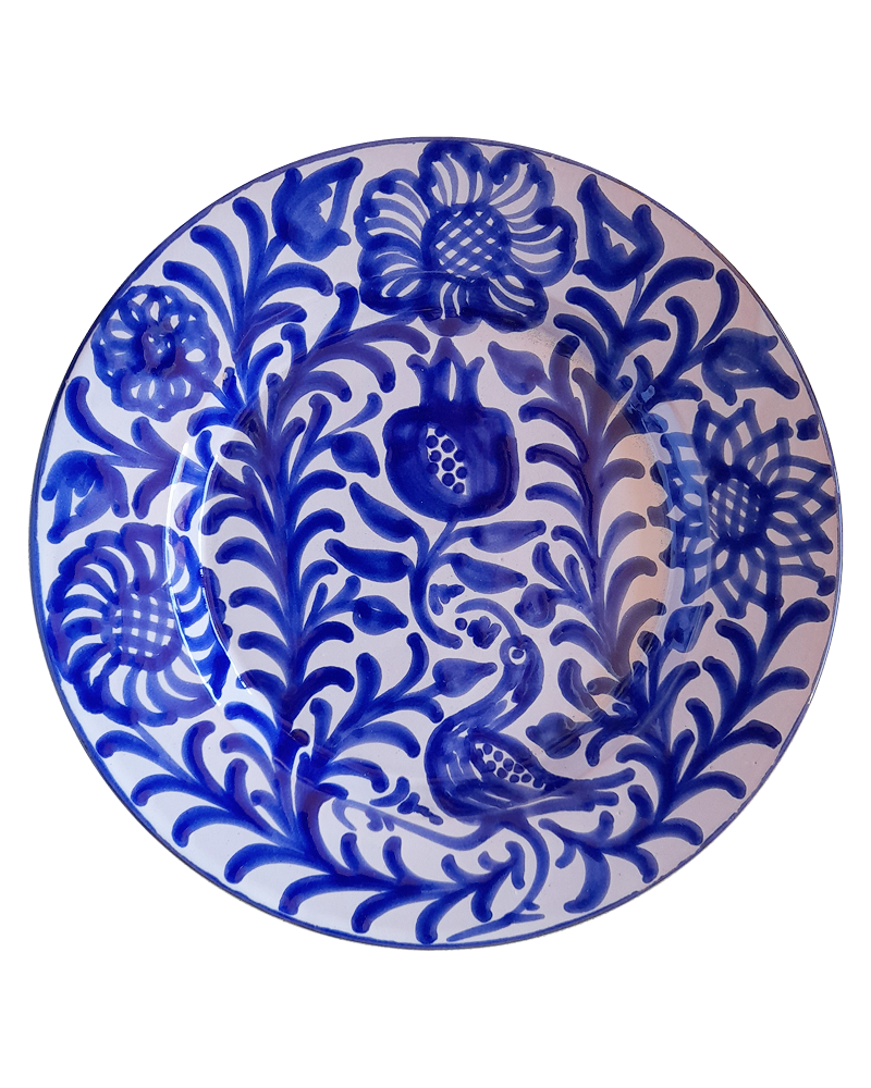 Arboleda Fajalauza Plate in Blue - Main - CASA PLETÓRICA.png