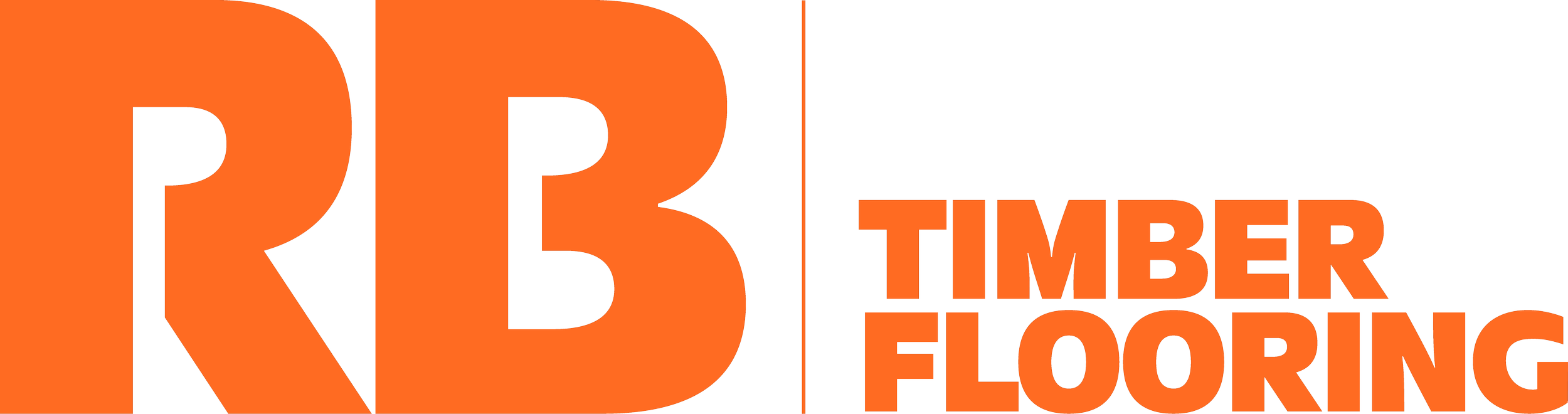RB Timber Flooring logo with large orange and black text.
