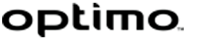 Optimo logo in black text