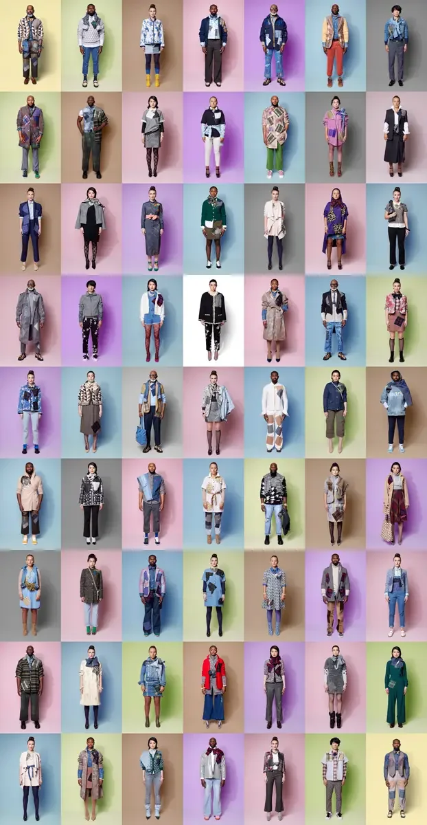 ull fashion collection lookbook, 63 looks shot on controlled background with post-production color, photographed by Scott Parker Photo