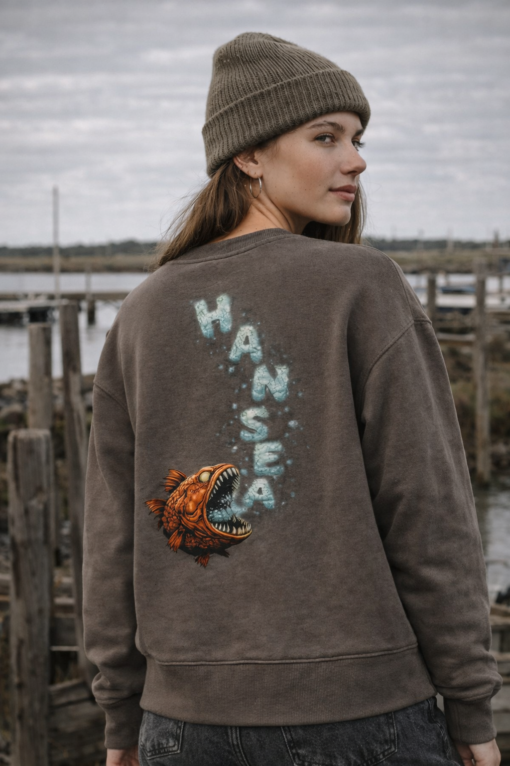 Hansea Fish Burp Sweatshirt