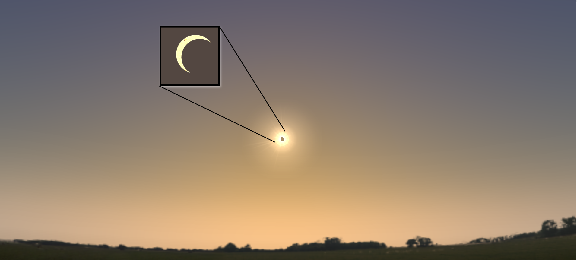 Simulation of Partial Eclipse in Victoria October 14th at 9:19am