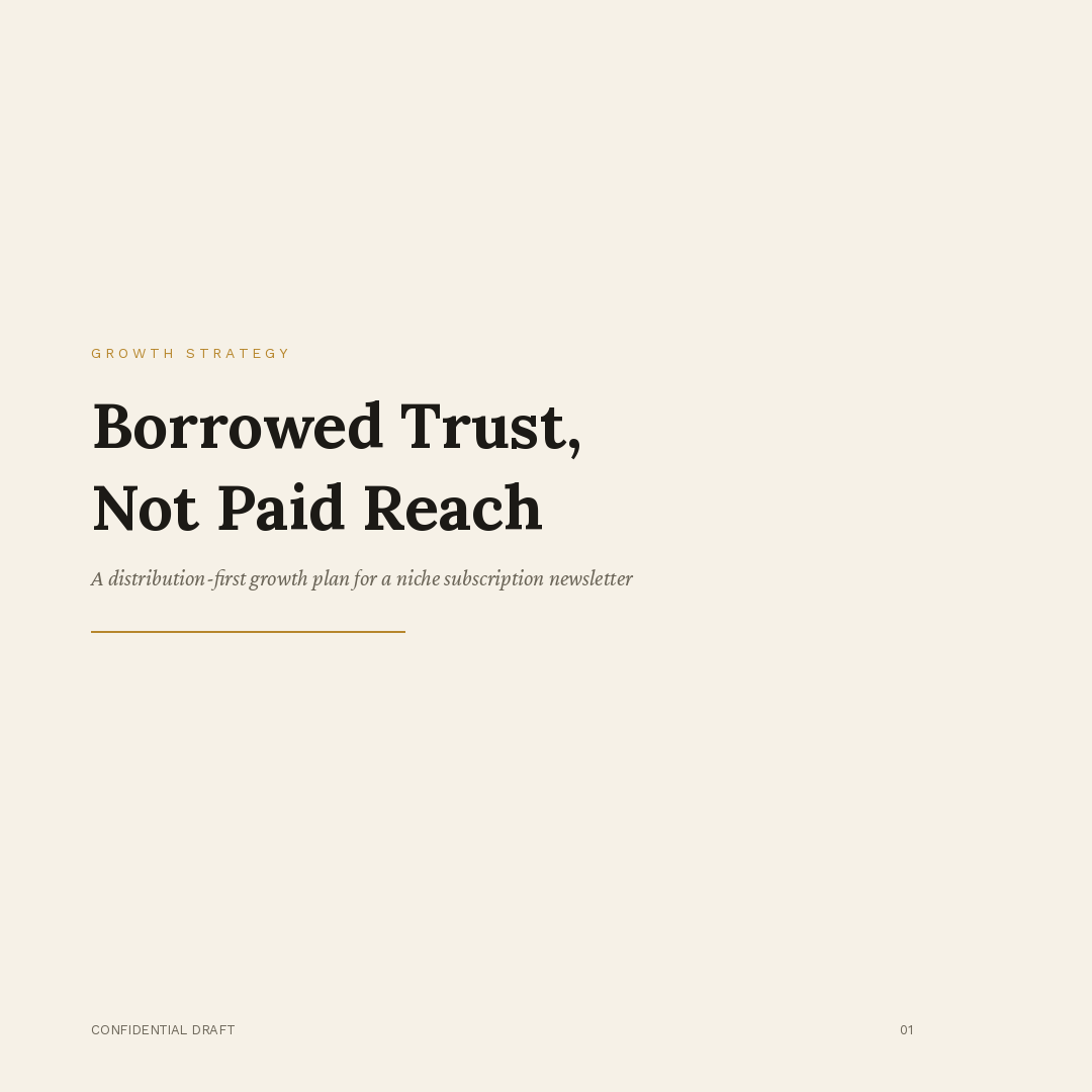 A Growth Strategy Built on Borrowed Trust, Not Paid Reach
