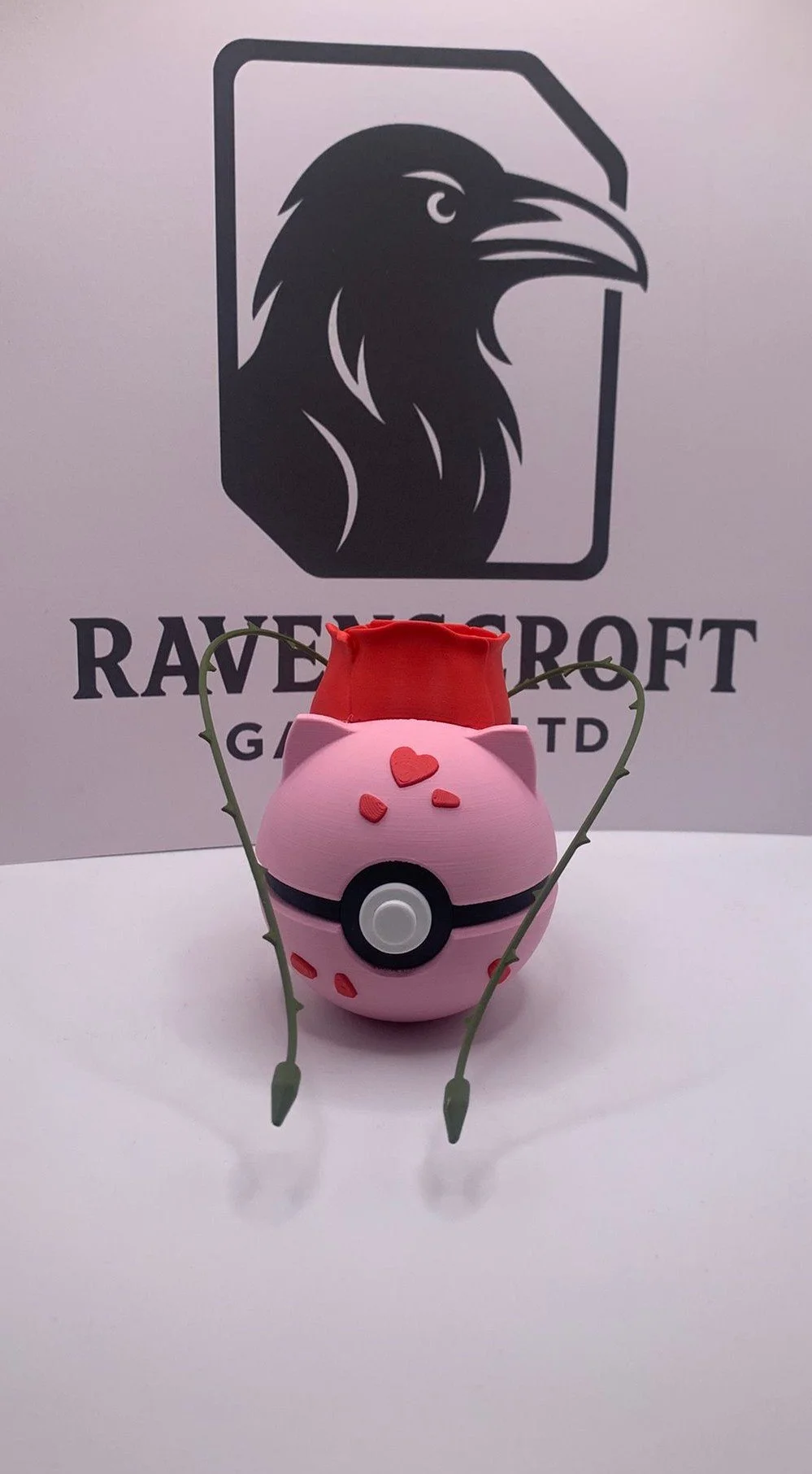 Valentines Bulbasaur Character Ball | 3D Printed Display Collectable