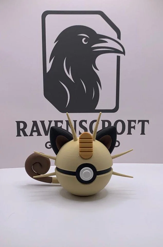 Meowth Character Ball | 3D Printed Display Collectable