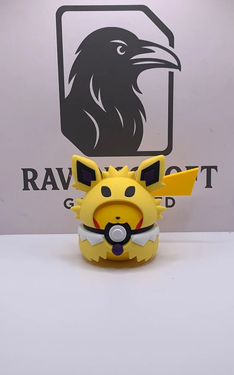 Pikachu Jolteon Poncho Character Ball | 3D Printed Display Collectable